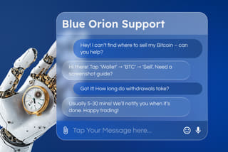 Assistenza professionale ai clienti per criptovalute e supporto su Blue Bean Bench